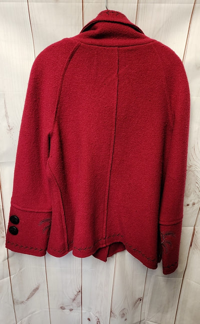 Icelandic Design Women's Size XL Red Wool Jacket
