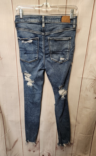 American Eagle Women's Size 28 (5-6) Blue Jeans Hi-Rise Jegging