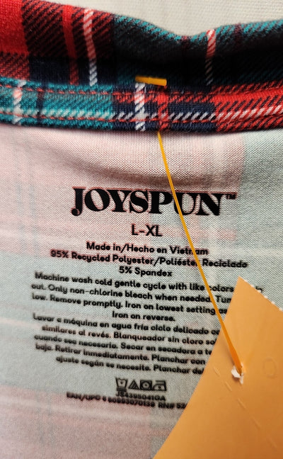 Joyspun Women's Size L/XL Red Holiday Nightgown