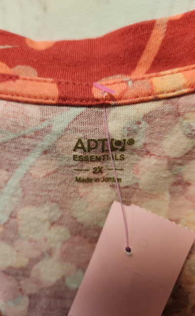 Apt 9 Women's Size 2X Pink Floral Sleeveless Top