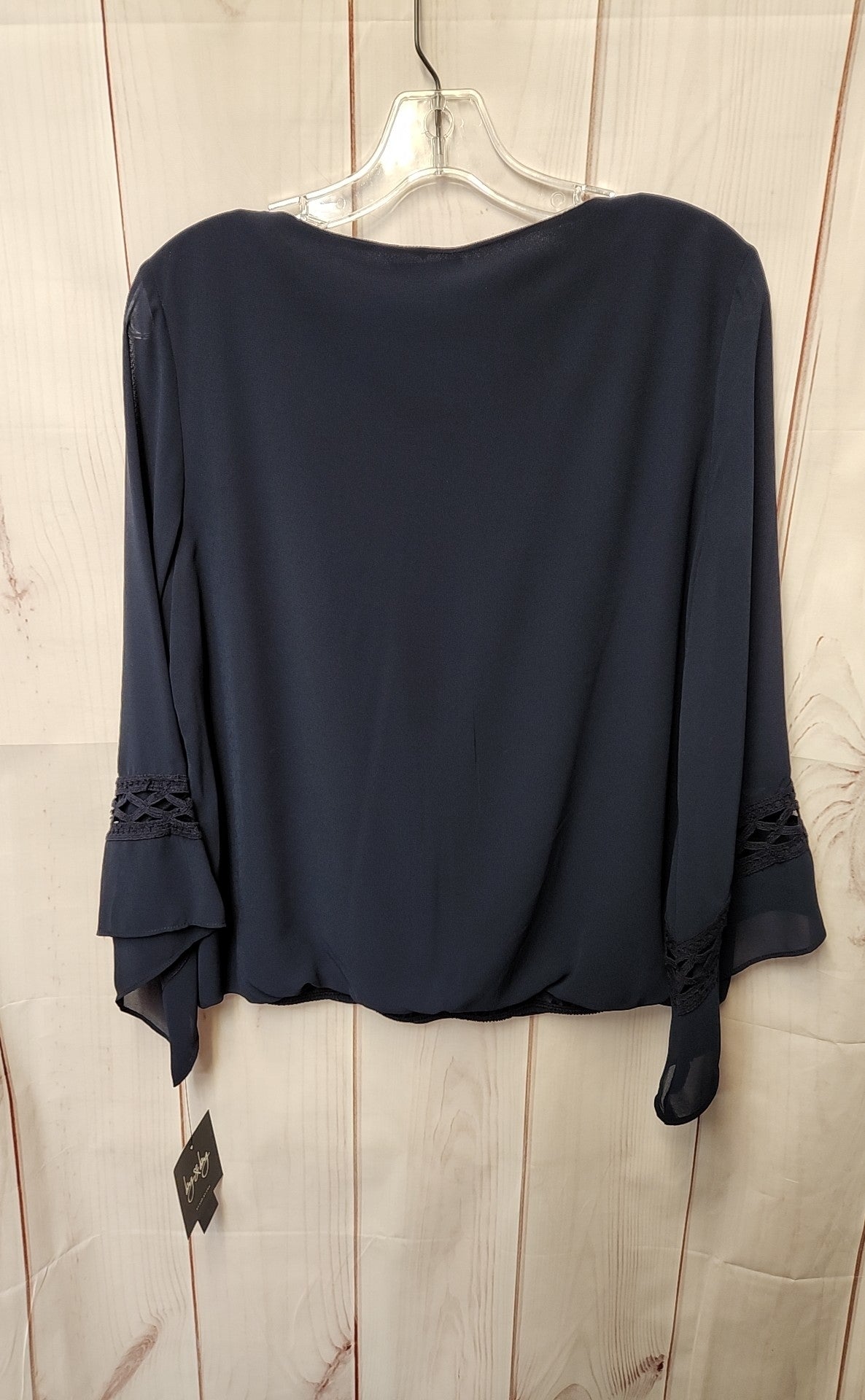 NWT By & By Women's Size XL Navy 3/4 Sleeve Top