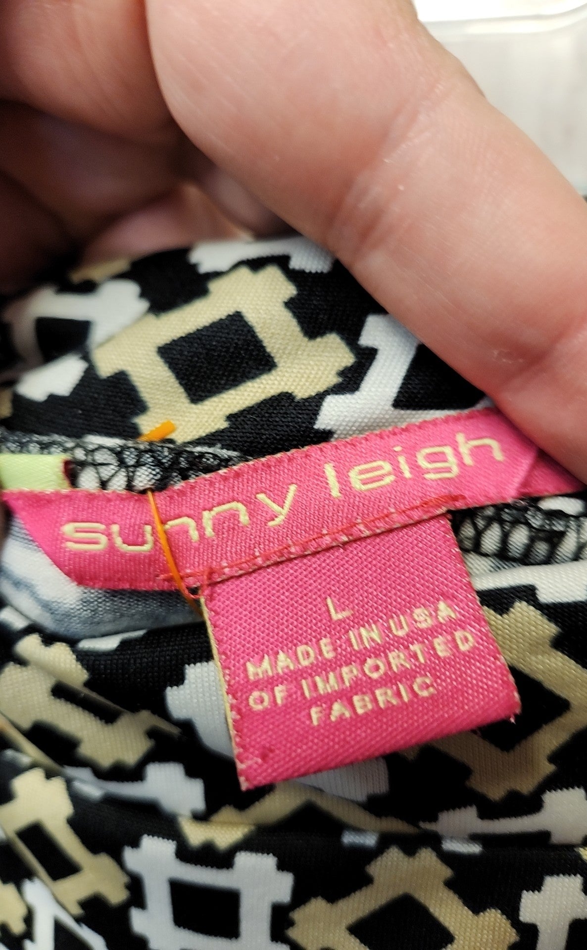 Sunny Leigh Women's Size L Black & Beige Skirt