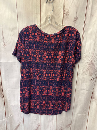 Market & Spruce Women's Size M Pink & Blue Short Sleeve Top