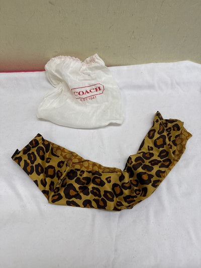 Coach Brown Leopard Print Dress Scarf