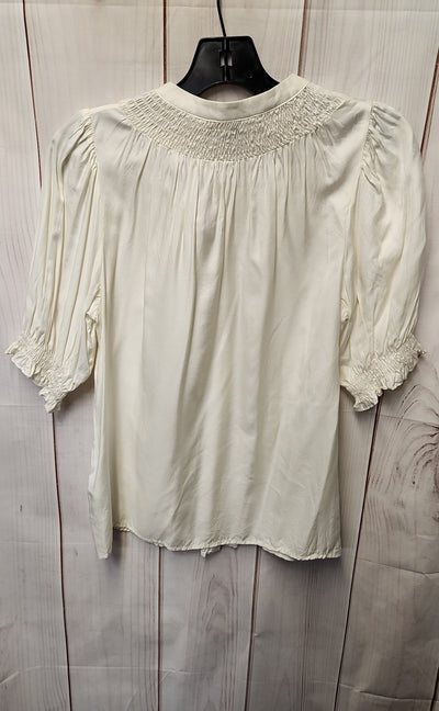 Boden Women's Size 8 White Short Sleeve Top