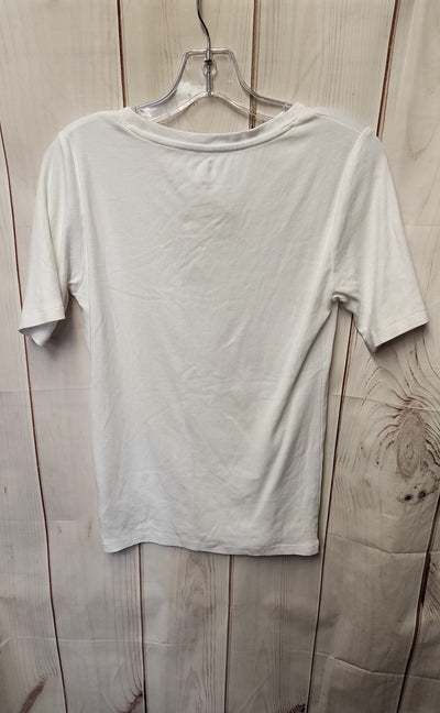 Gap Women's Size M White Short Sleeve Top