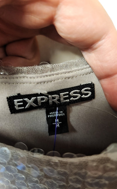 Express Women's Size M Black & Gray Sequined Dress