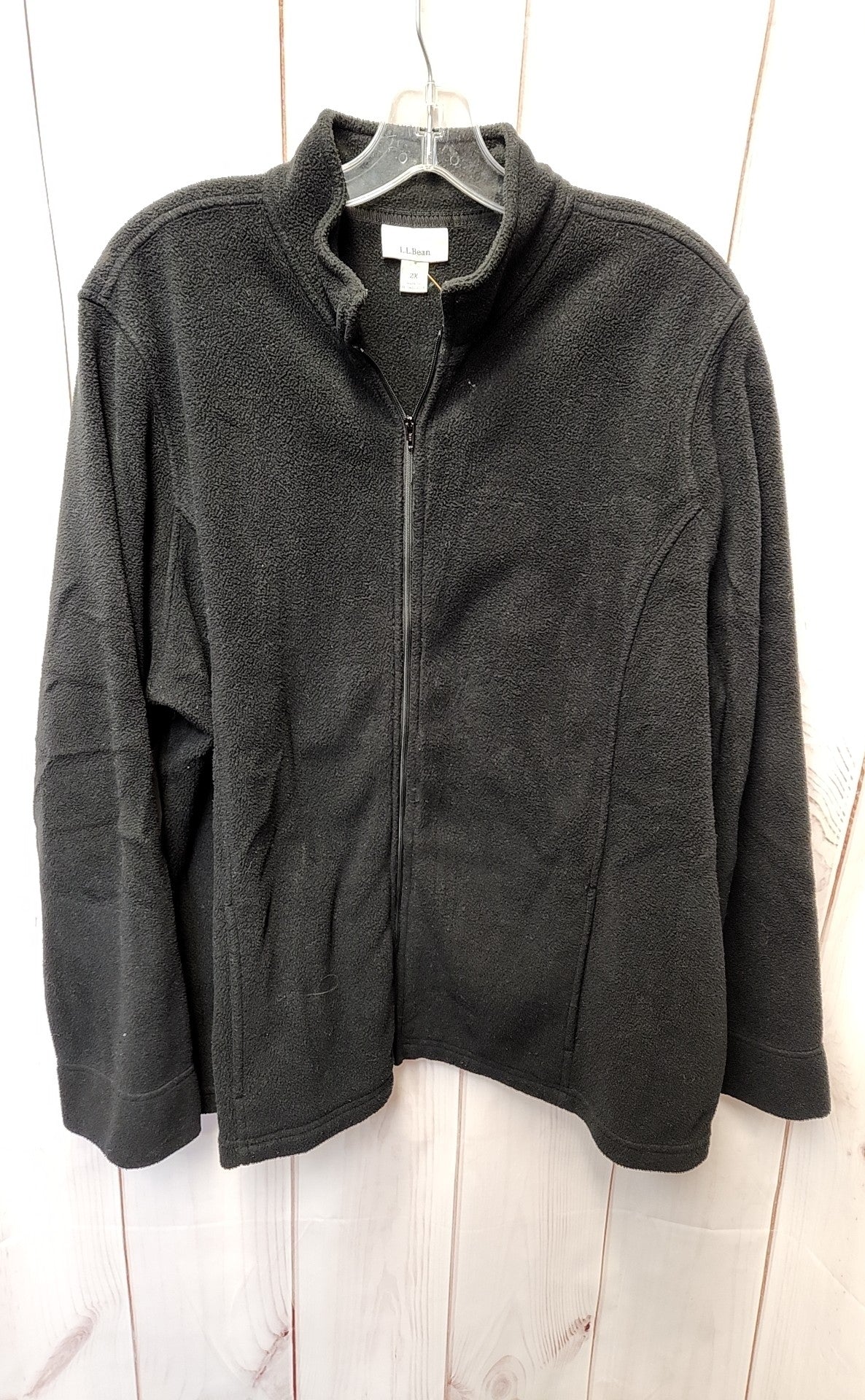 LL Bean Women's Size 2X Black Full Zip Sweatshirt
