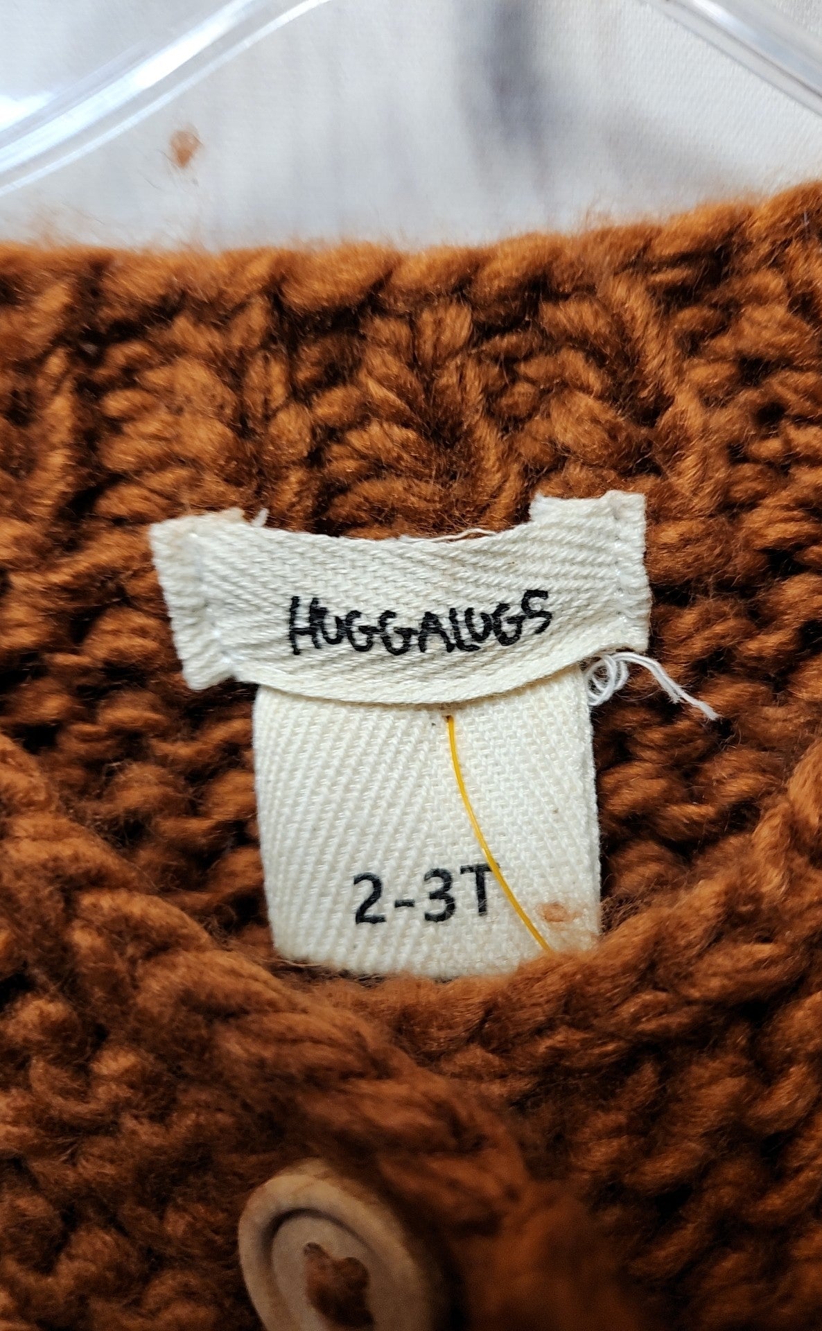 Huggalugs Girl's Size 2/3 Brown Sweater
