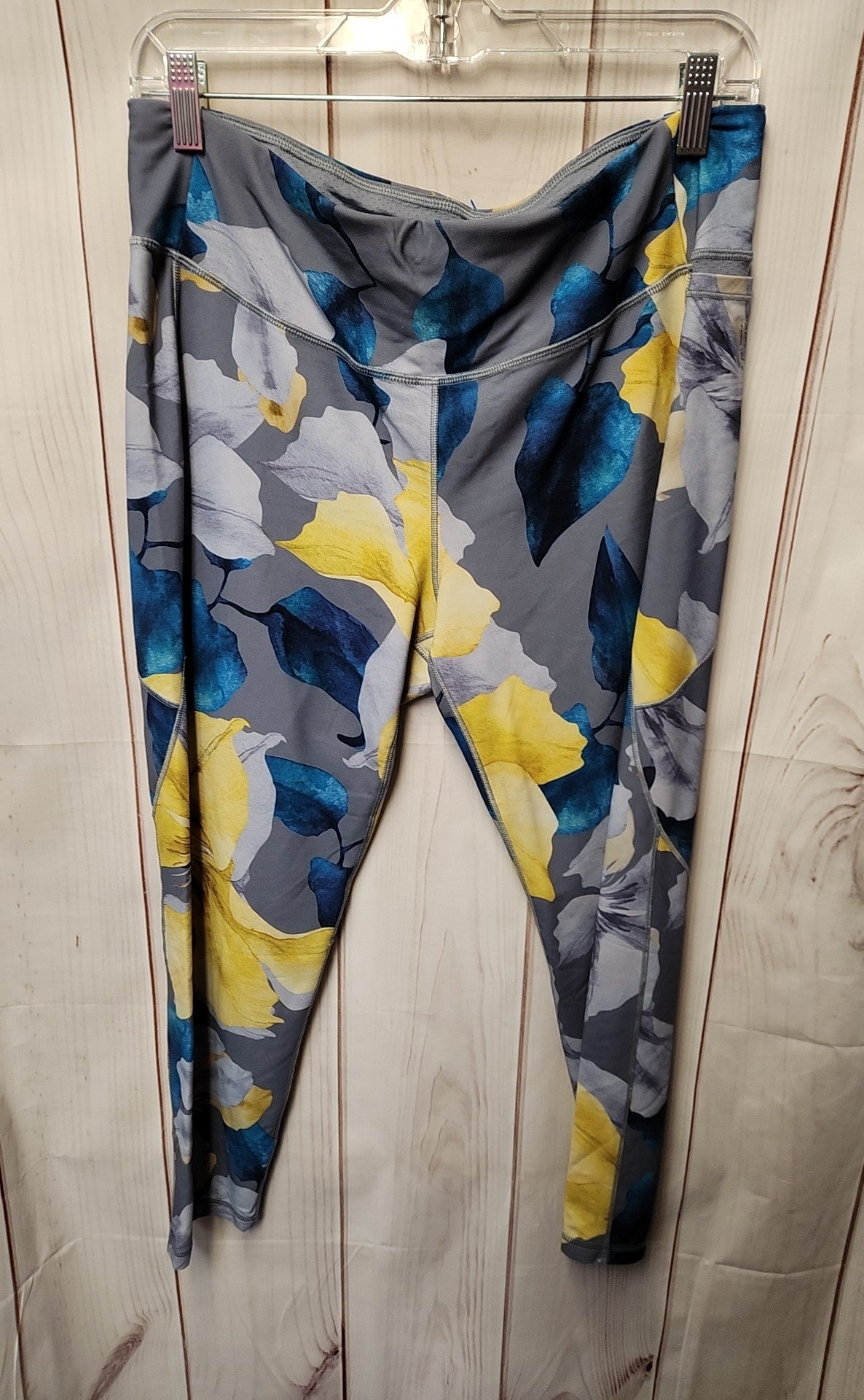 Calia Women's Size XL Blue Floral Leggings