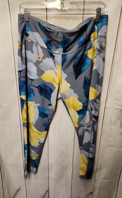 Calia Women's Size XL Blue Floral Leggings