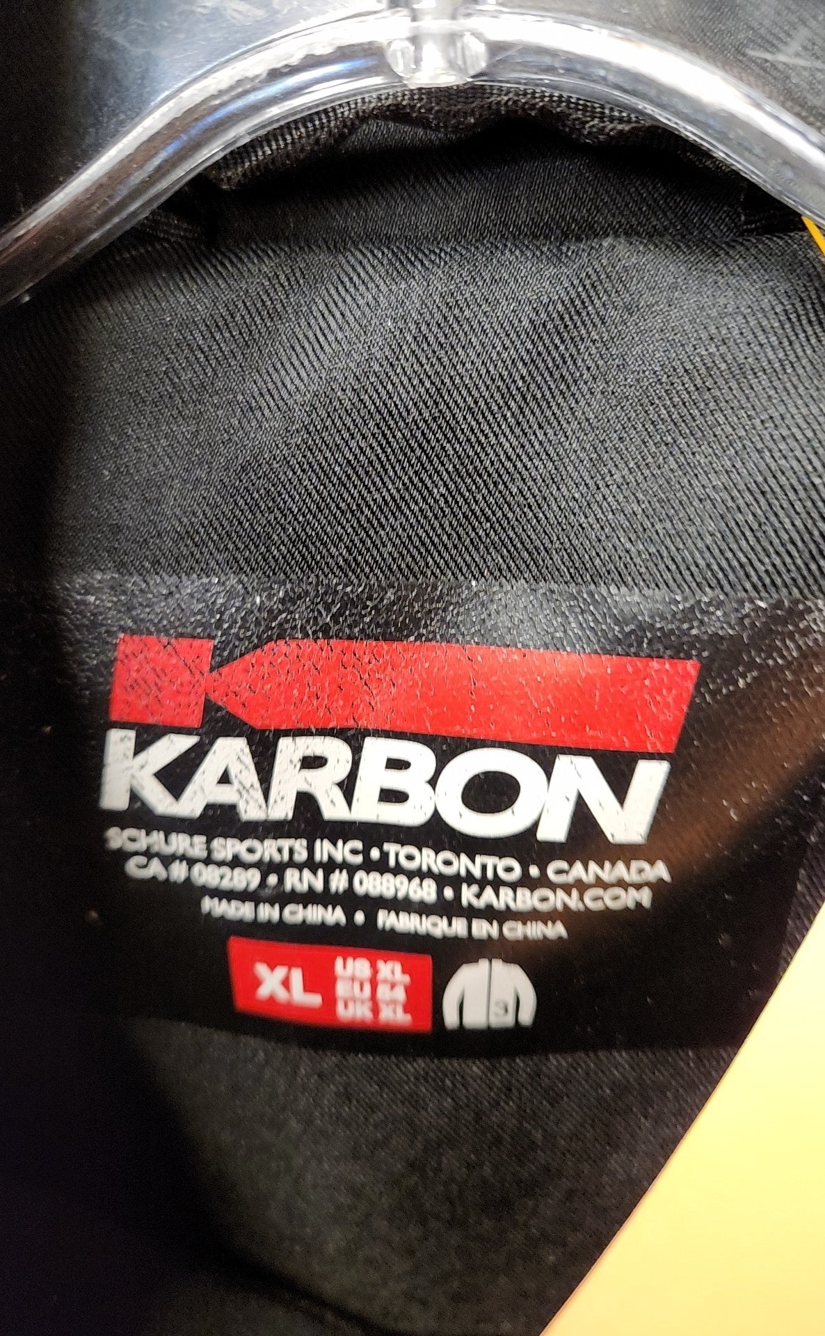 Karbon Men's Size XL Black & Red Jacket