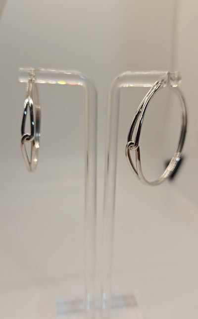 Kate Spade Silver Earrings - approx 1-1/4" - Hoops