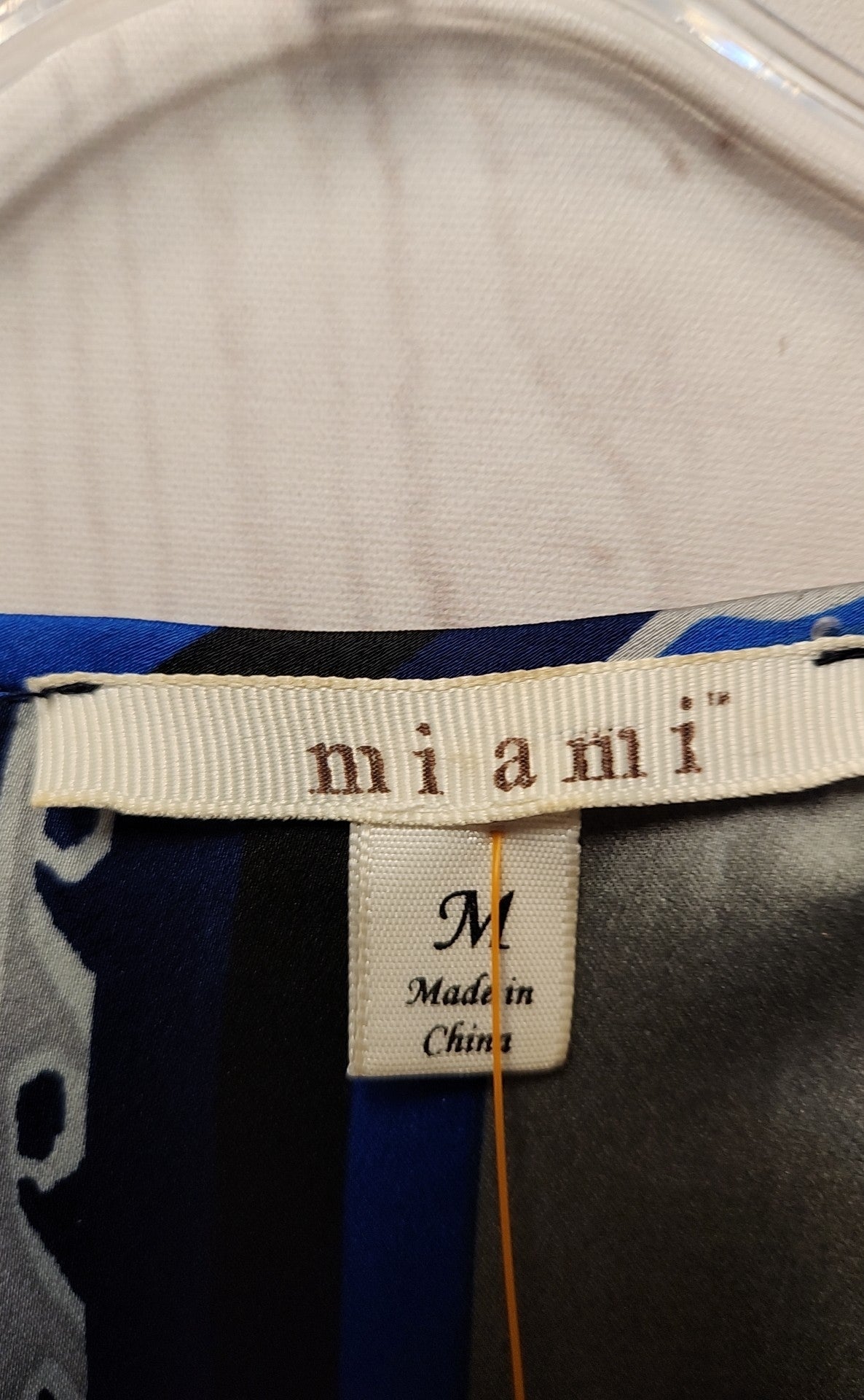 Mi Ami Women's Size M Blue & Gray 3/4 Sleeve Top