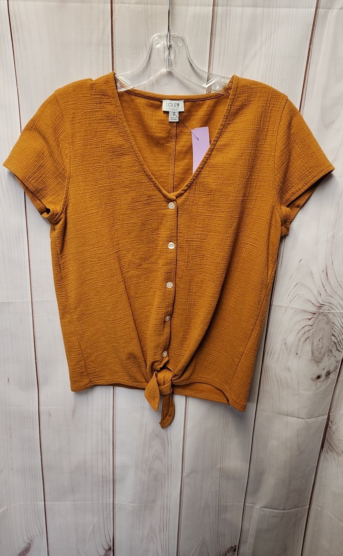 J Crew Women's Size S Brown Short Sleeve Top