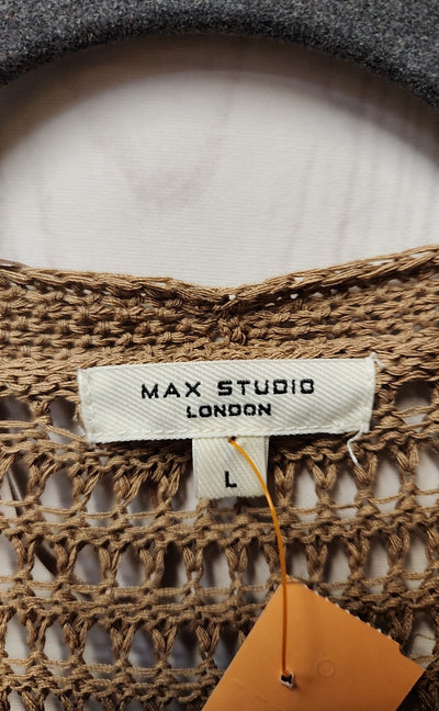 Max Studio Women's Size L Tan Cardigan