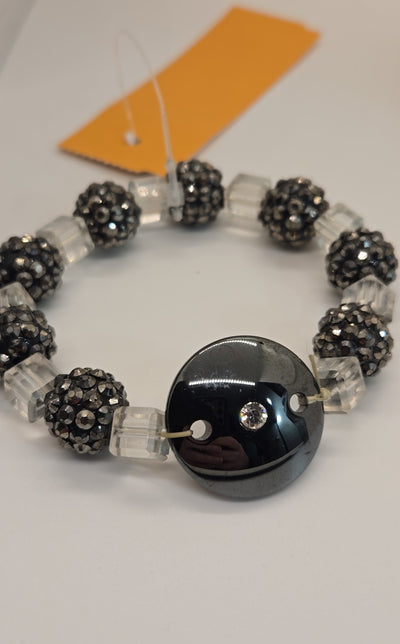 Black Beaded Bracelet