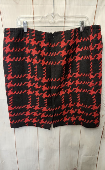 Talbots Women's Size 16 Petite Black & Red Skirt