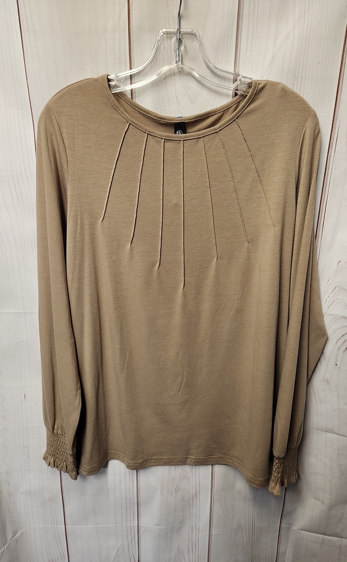 Automet Women's Size L Beige Long Sleeve Top