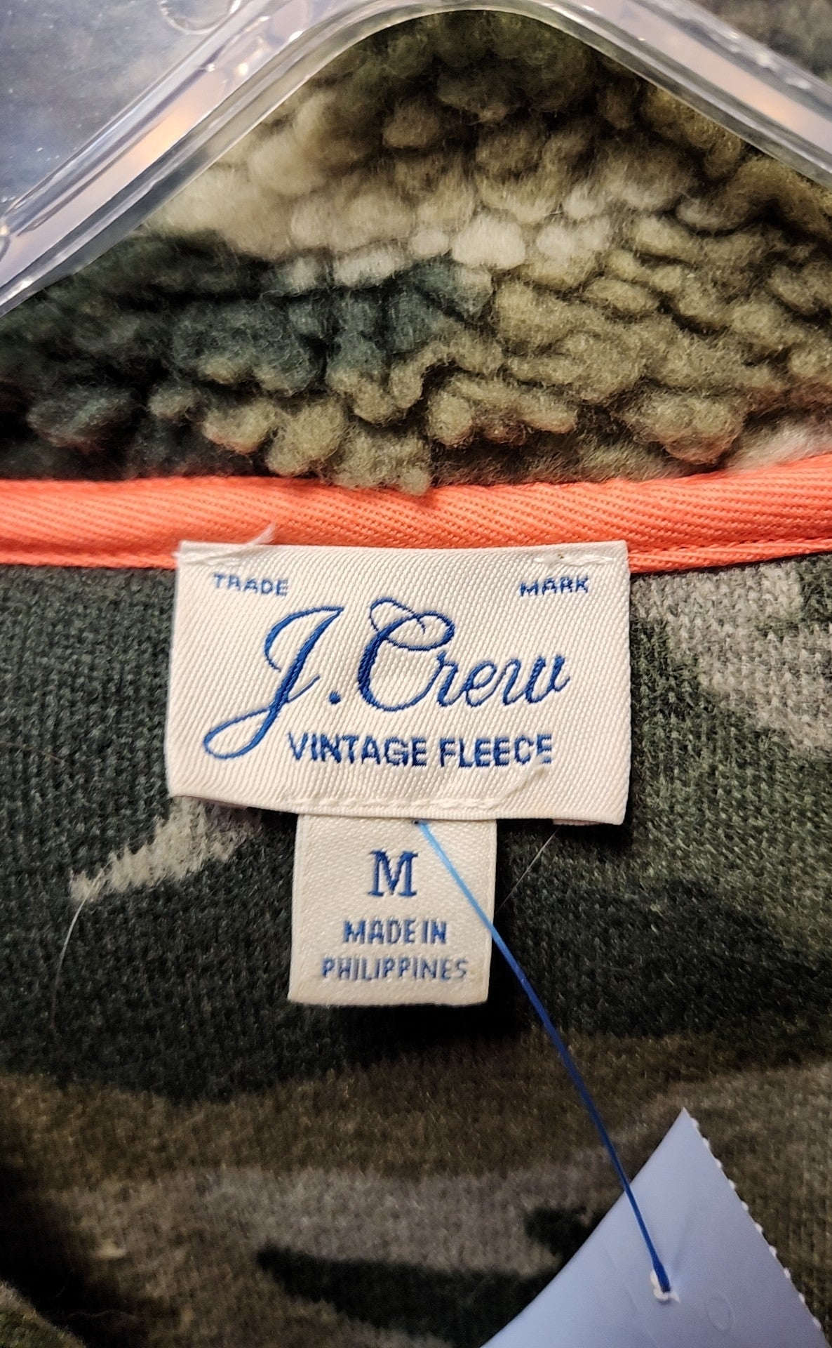 J Crew Women's Size M Green Camo Sweatshirt