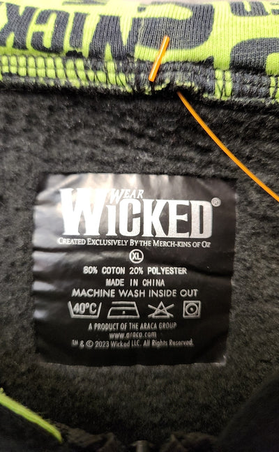 Wicked the Musical Women's Size XL Black Full Zip Hoodie
