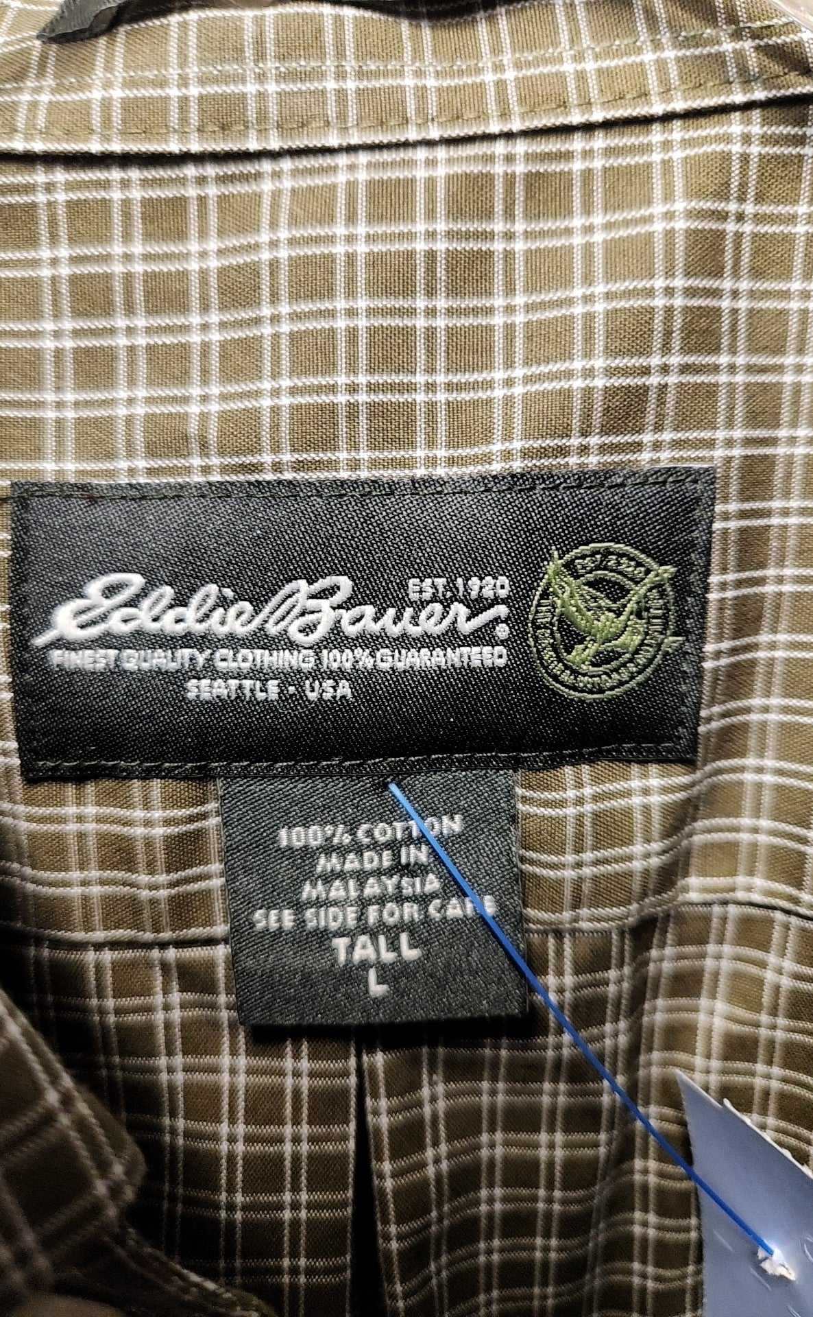 Eddie Bauer Men's Size L Green Shirt