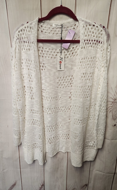 NWT Hotouch Women's Size S White Cardigan