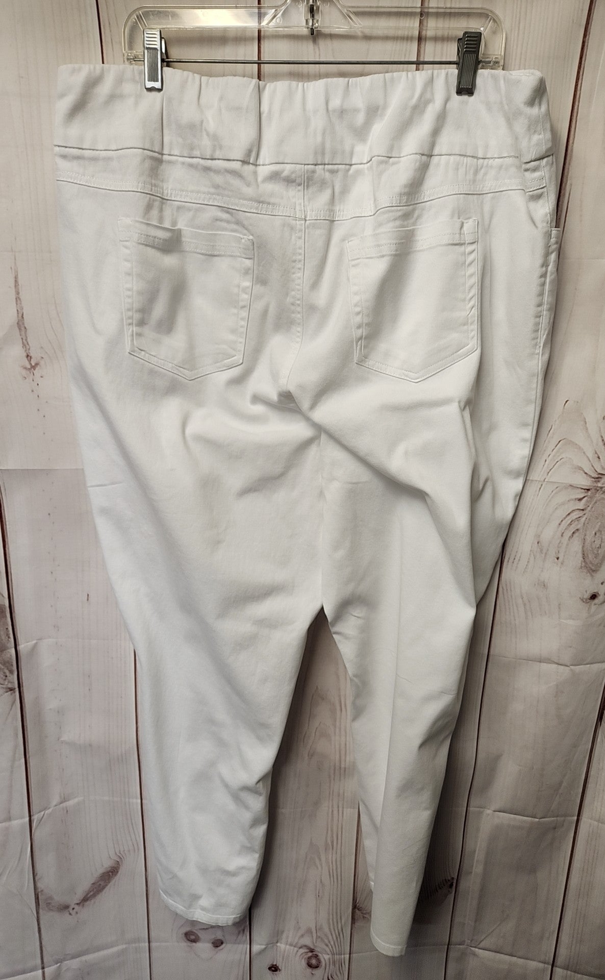 Woman Within Women's Size 22W Petite White Pants