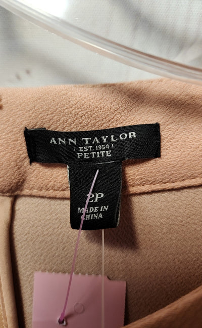 NWT Ann Taylor Women's Size 2 Petite Peach Dress