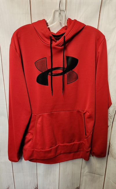Under Armour Men's Size L Red Hooded Sweatshirt