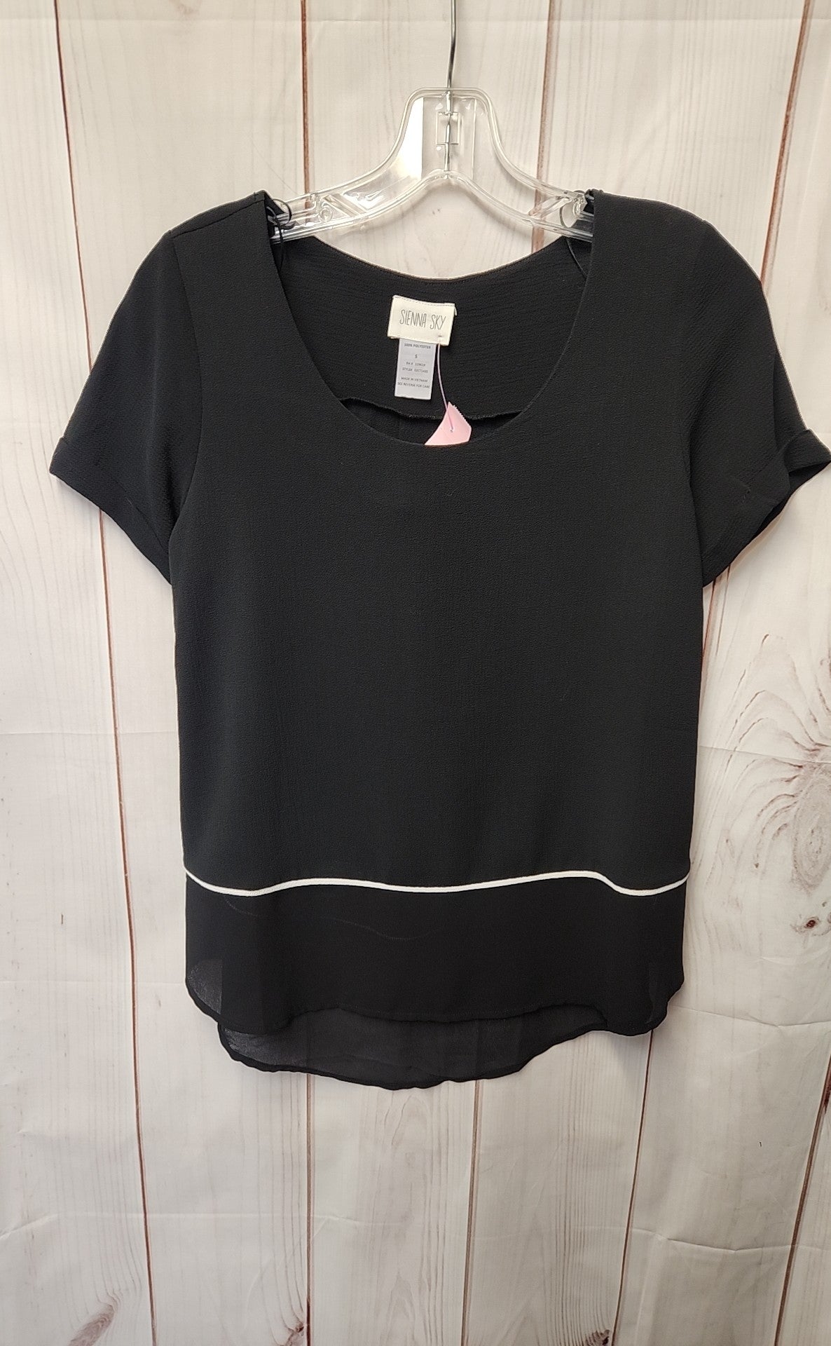 Sienna Sky Women's Size S Black Short Sleeve Top