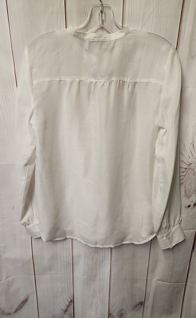 Loft Women's Size S White Long Sleeve Top