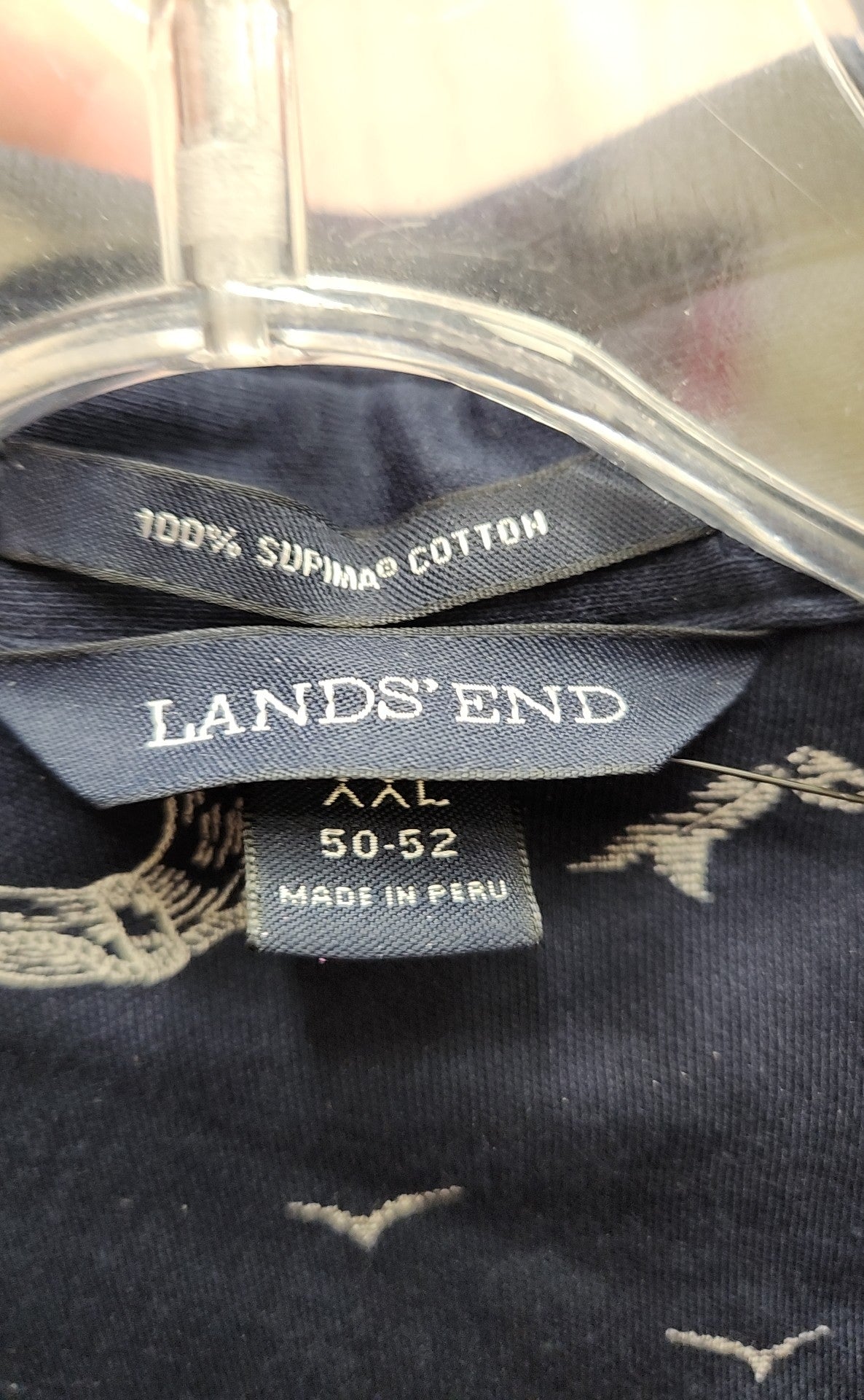 Lands End Men's Size XXL Navy Shirt