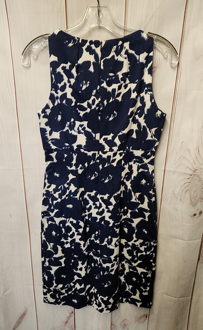 Taylor Women's Size 2 Navy & White Floral Dress