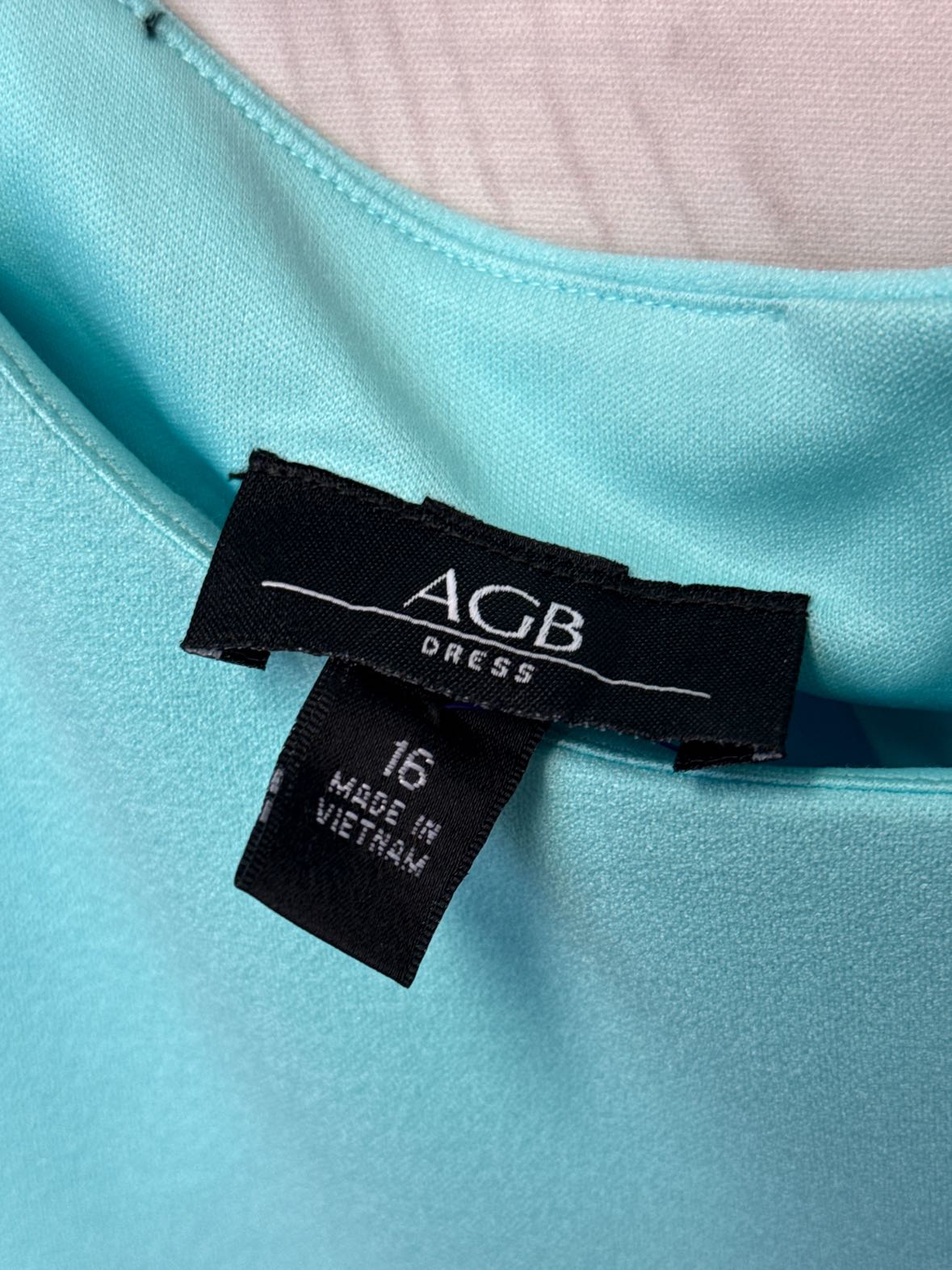 NWT AGB Women's Size 16 Turquoise Dress