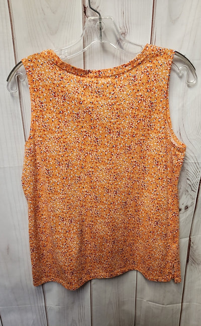 Eddie Bauer Women's Size M Orange Sleeveless Top