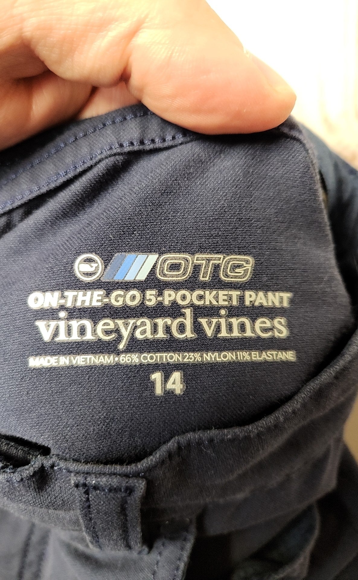 Vineyard Vines Boy's Size 14 Navy Pants