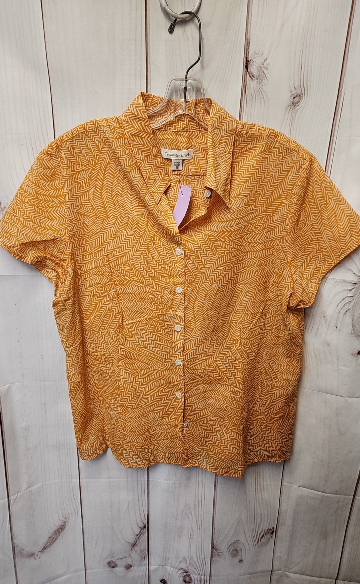 Coldwater Creek Women's Size XL Orange Short Sleeve Top