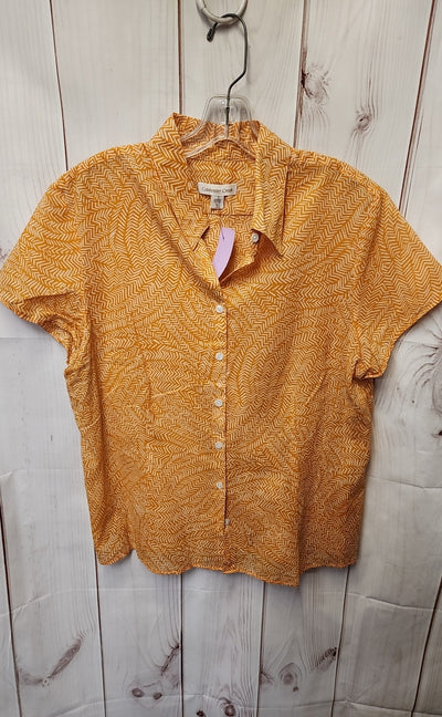 Coldwater Creek Women's Size XL Orange Short Sleeve Top