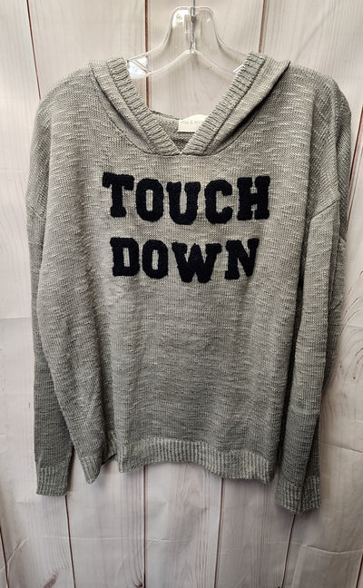 Mia & Tess Women's Size XL Gray Hooded Sweater