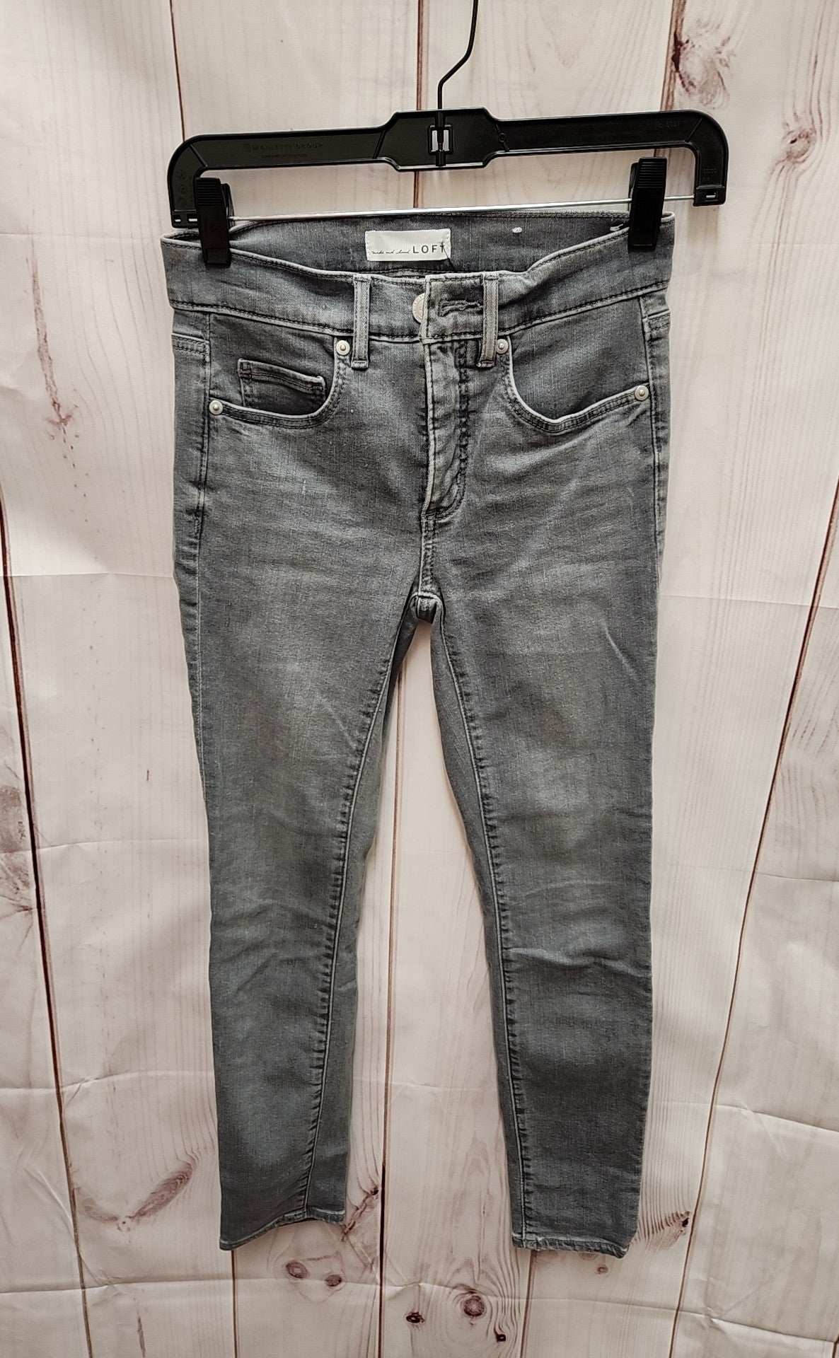 Loft Women's Size 24 (00) Skinny Crop Gray Jeans
