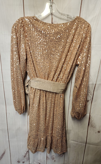 Lauren Conrad Women's Size S Peach Sequined Dress