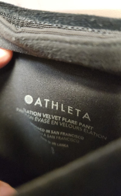 Athleta Women's Size S Black Velour Pants