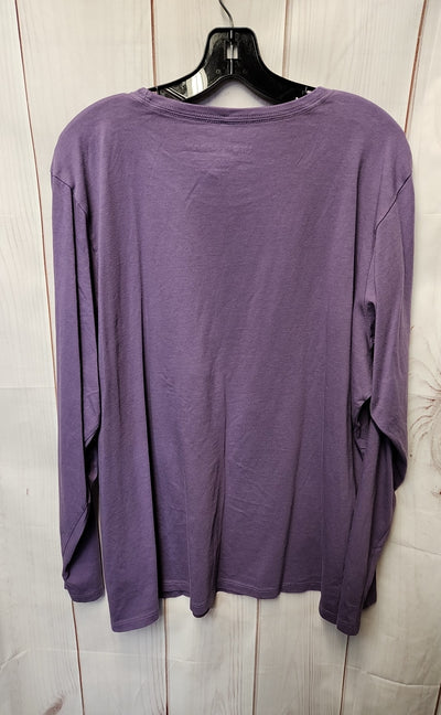 Life Is Good Women's Size XXL Purple Long Sleeve Top