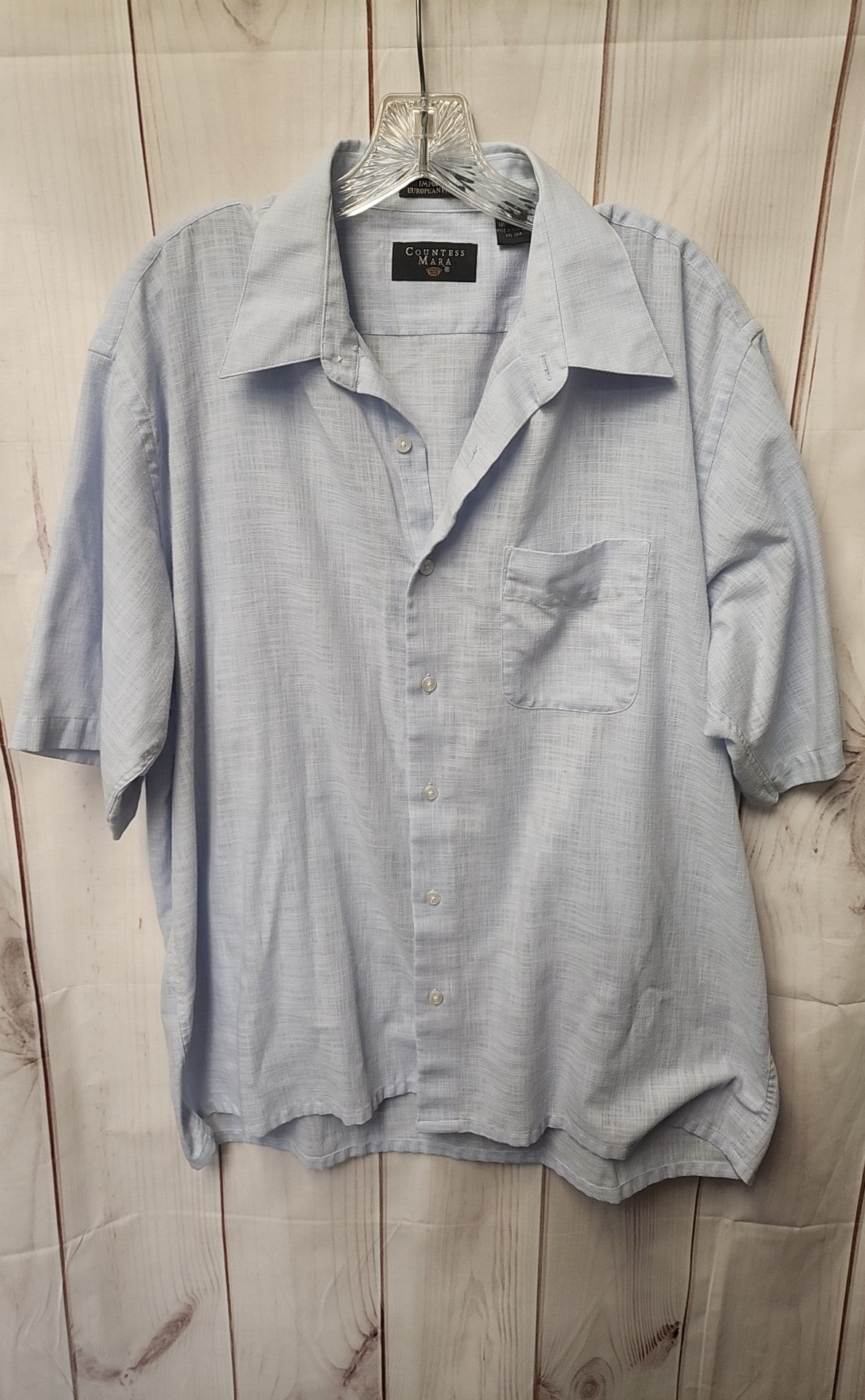 Countess Mara Men's Size XL Light Blue Shirt
