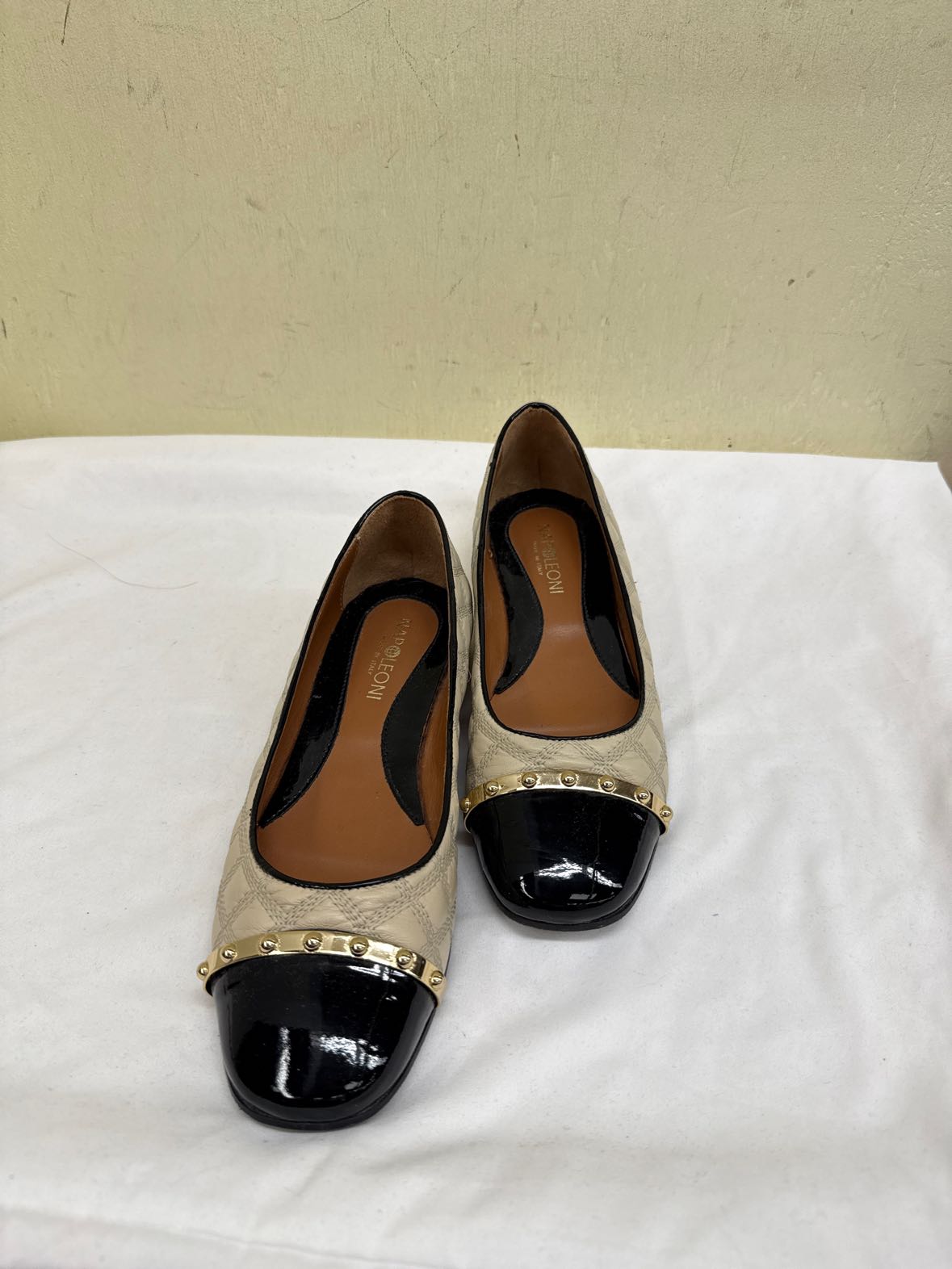 Napoleoni Women's Size 39 = 8-1/2 Beige Pumps Shoes