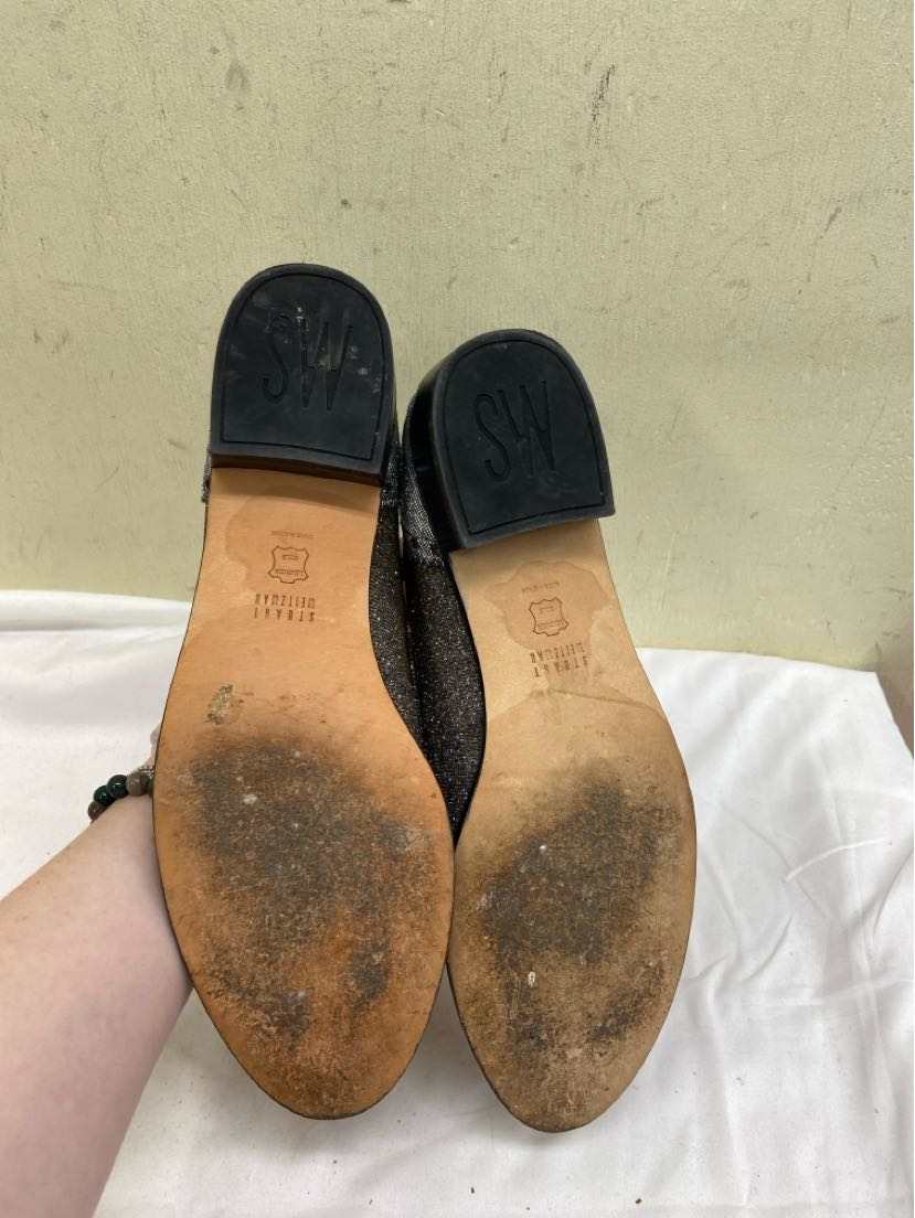 Stuart Weitzman Women's Size 11 Silver Flats