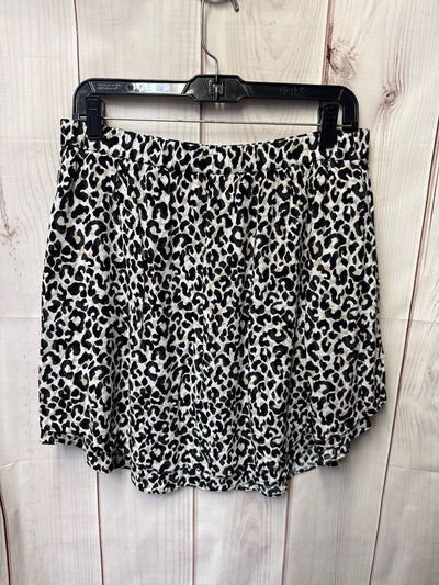 Banana Republic Women's Size M White & Black Animal Print Skirt