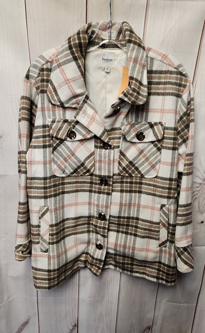 Kensie Women's Size S White & Pink Jacket