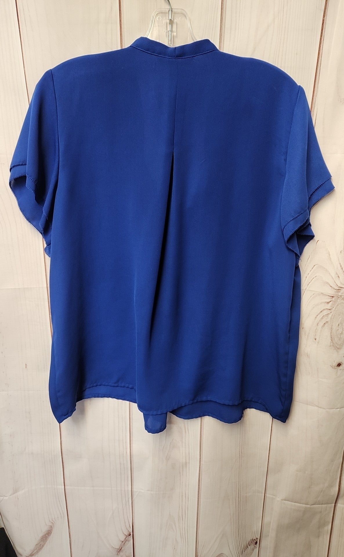 Lands End Women's Size 16 Petite Blue Short Sleeve Top